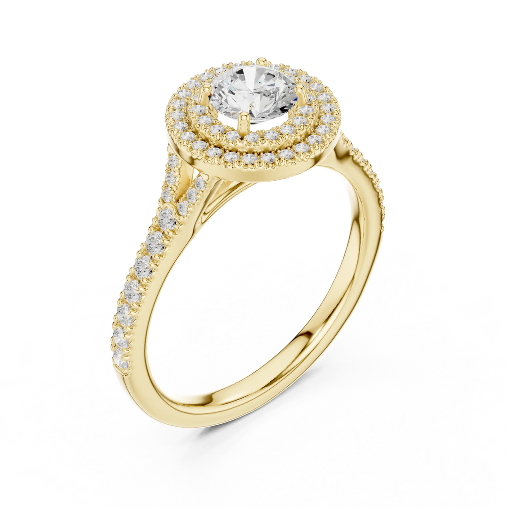 Round Moissanite Floating  Anniversary Gift
