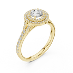 Round Moissanite Floating  Anniversary Gift