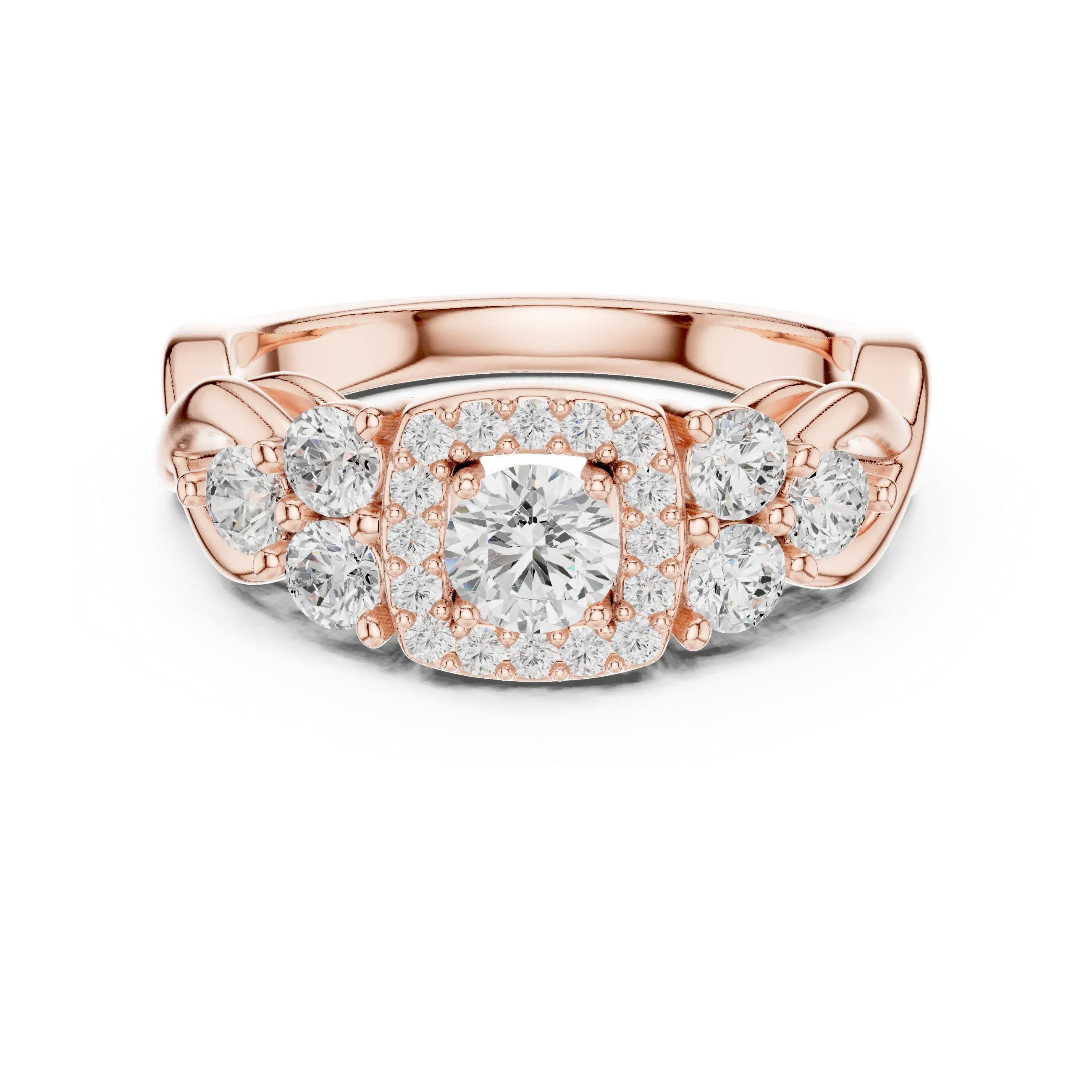 F Color Round Lab Grown Diamond Wedding Ring VVS Clarity