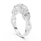 F Color Round Lab Grown Diamond Wedding Ring VVS Clarity