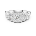 F Color Round Lab Grown Diamond Wedding Ring VVS Clarity