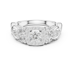F Color Round Lab Grown Diamond Wedding Ring VVS Clarity
