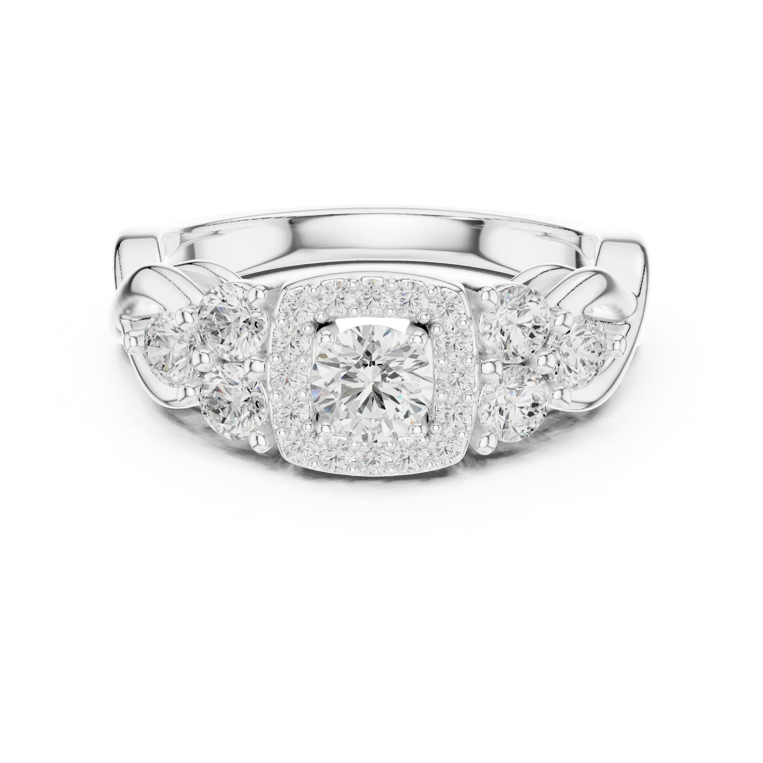 F Color Round Lab Grown Diamond Wedding Ring VVS Clarity