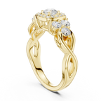 F Color Round Lab Grown Diamond Wedding Ring VVS Clarity