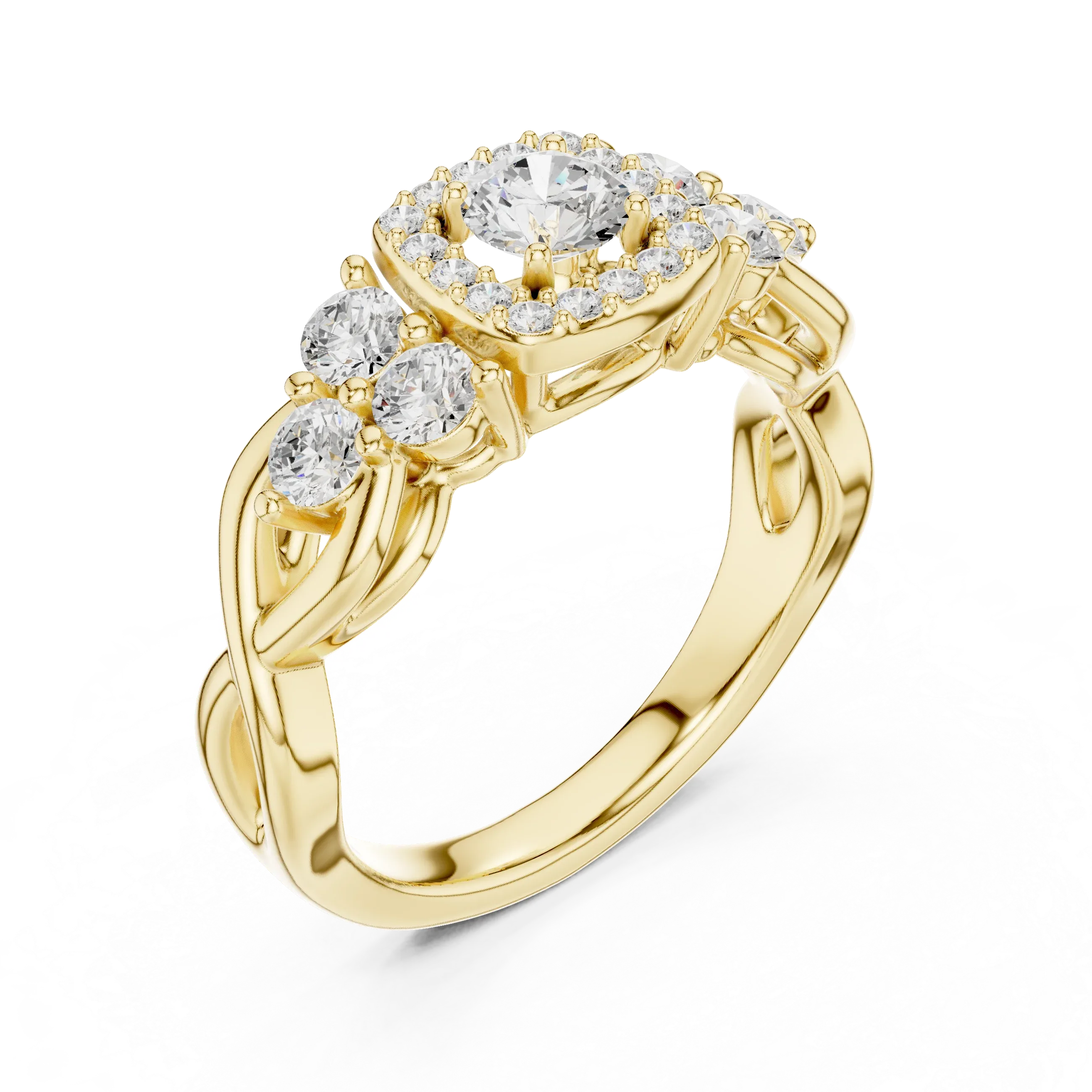 F Color Round Lab Grown Diamond Wedding Ring VVS Clarity