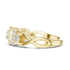 F Color Round Lab Grown Diamond Wedding Ring VVS Clarity
