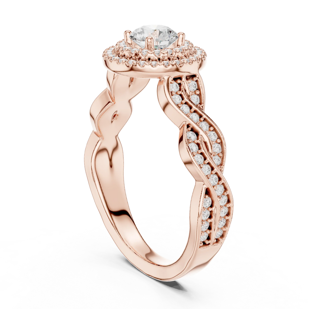 D Color VVS Round Diamond  Wedding Band