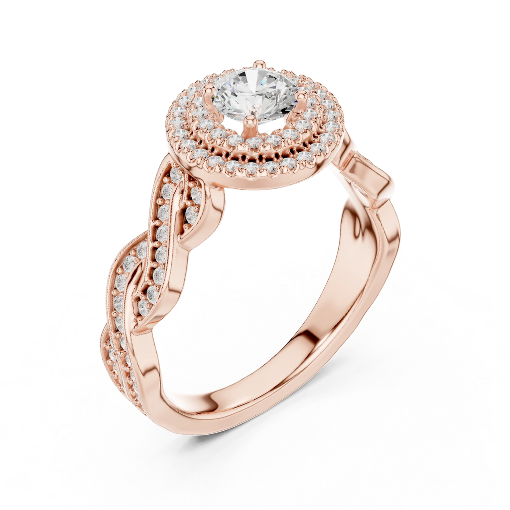 D Color VVS Round Diamond  Wedding Band