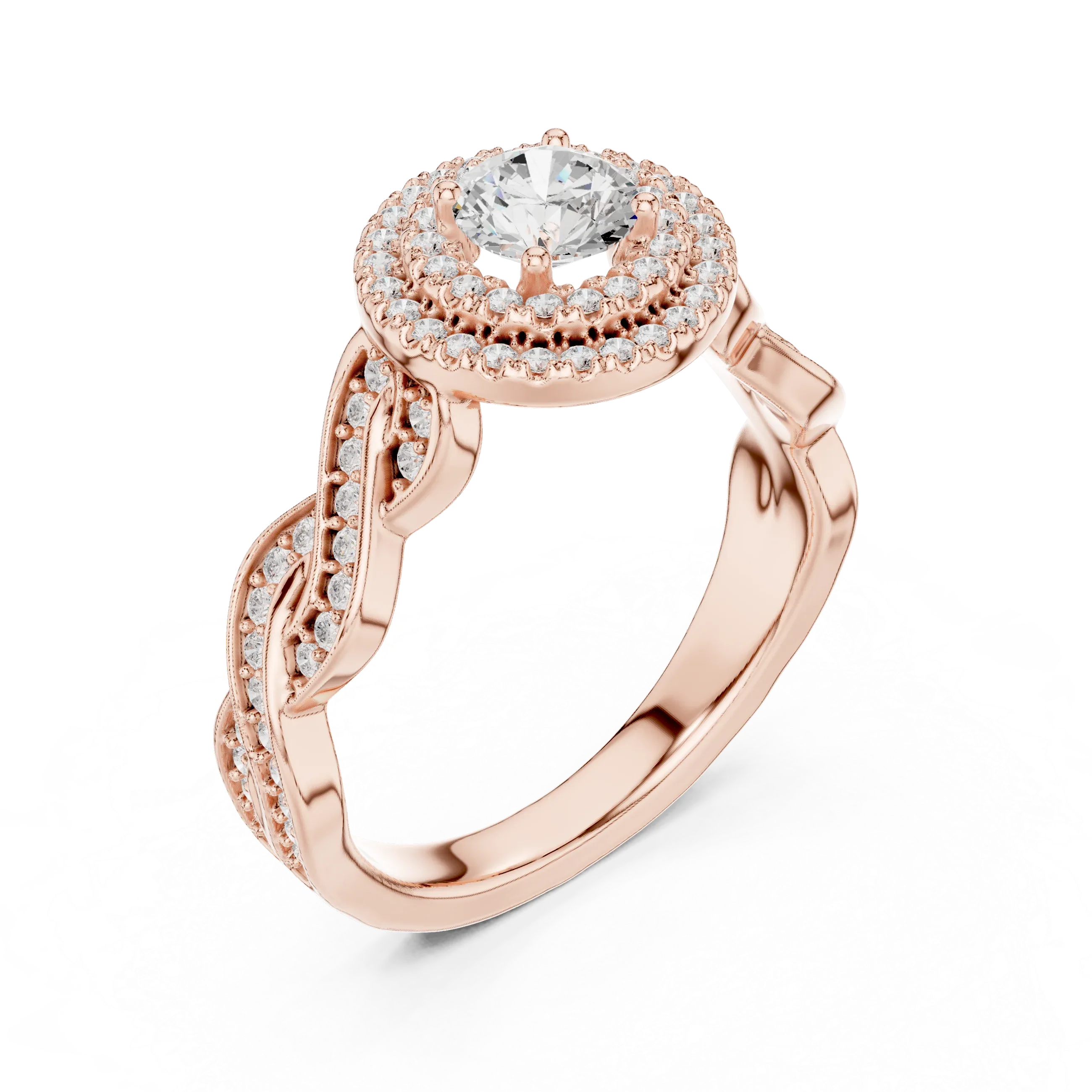 D Color VVS Round Diamond  Wedding Band