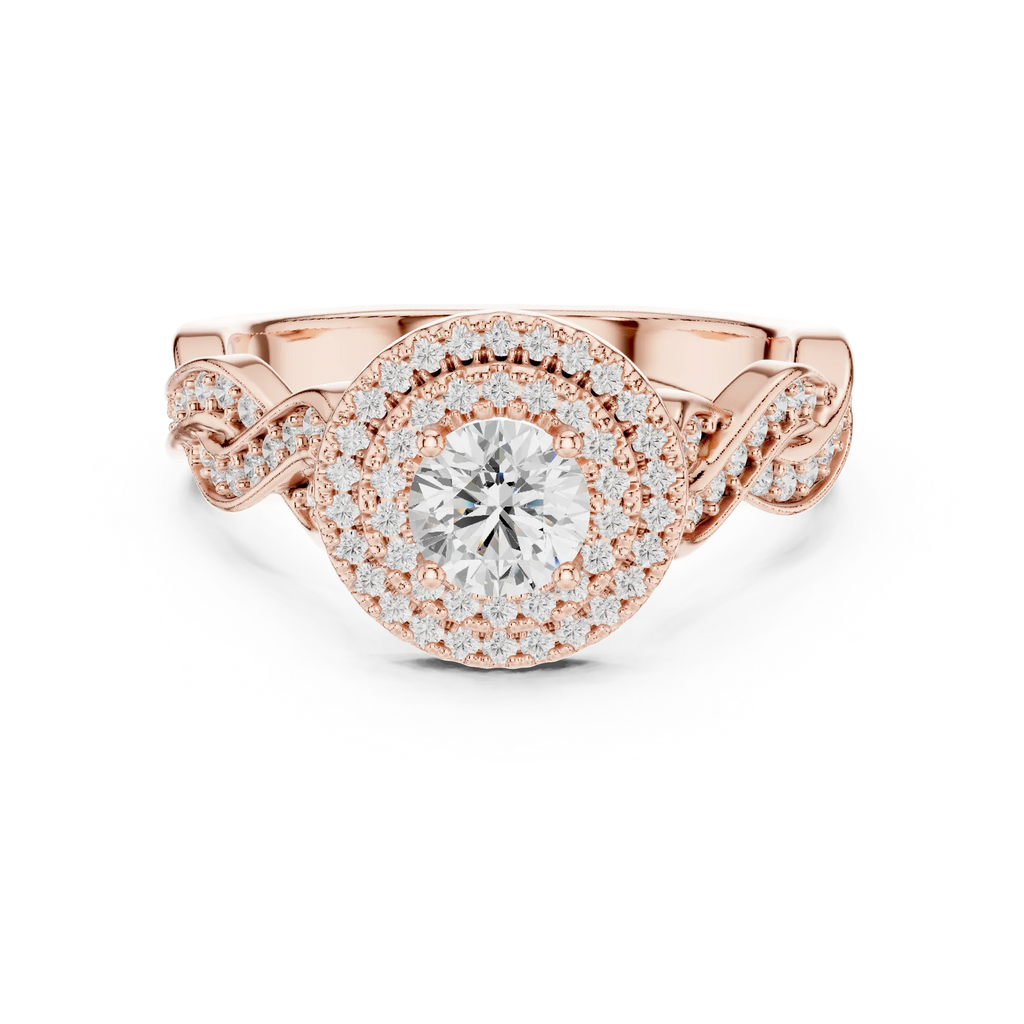 D Color VVS Round Diamond  Wedding Band