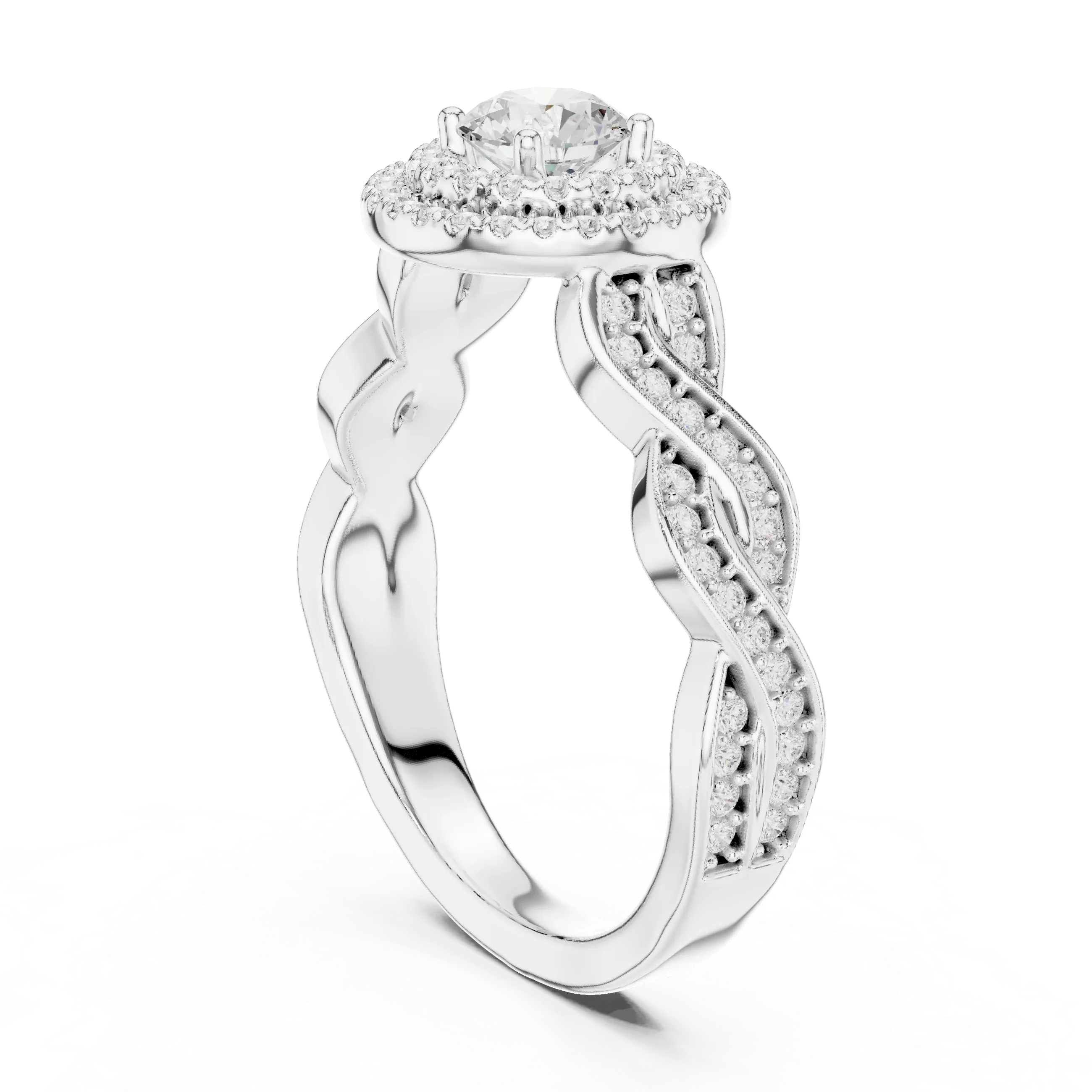 D Color VVS Round Diamond  Wedding Band