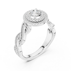 D Color VVS Round Diamond  Wedding Band