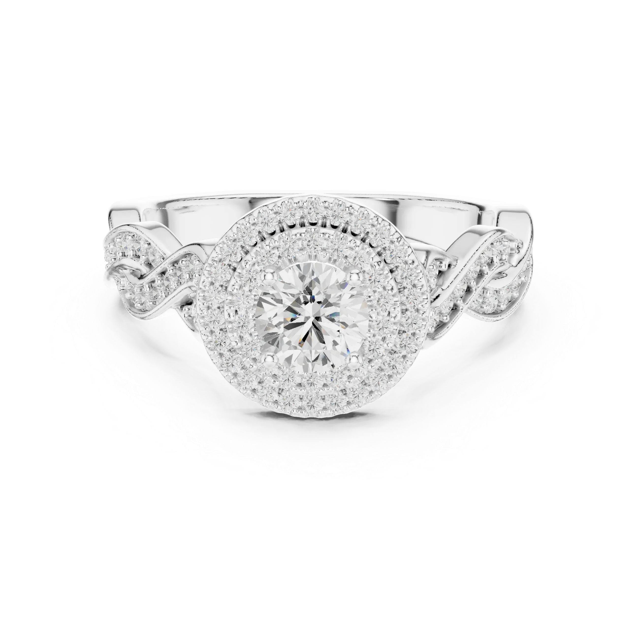 D Color VVS Round Diamond  Wedding Band