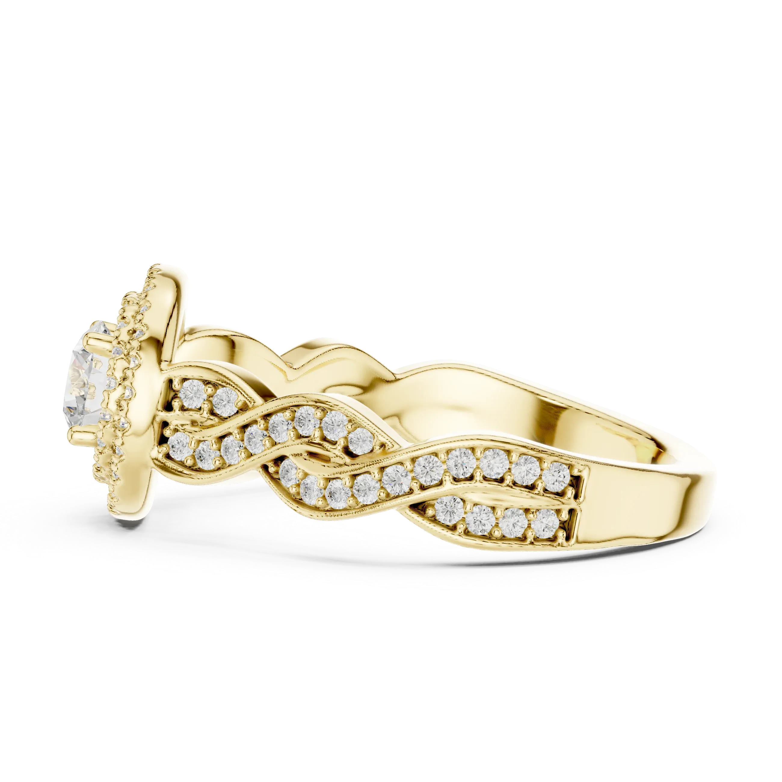D Color VVS Round Diamond  Wedding Band