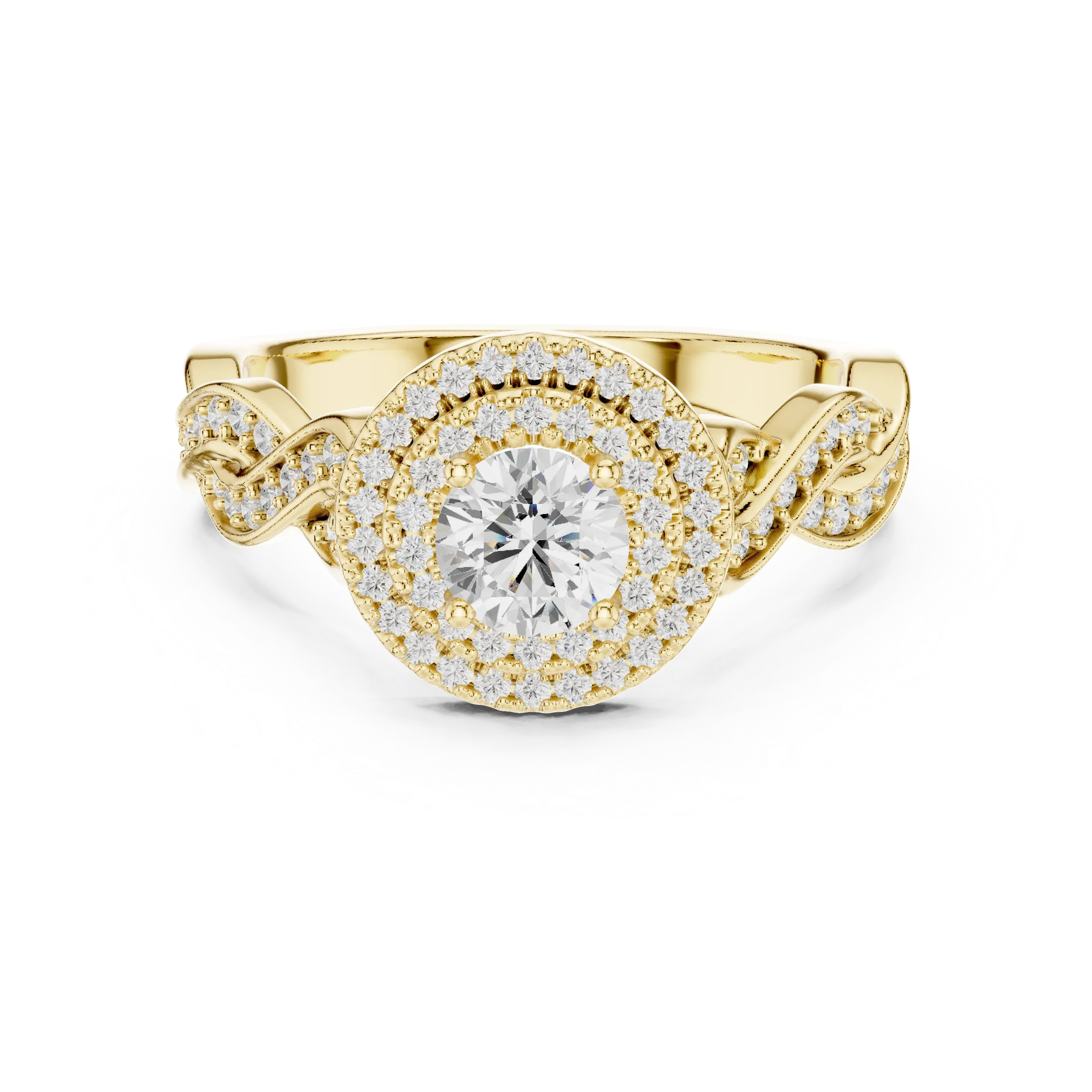 D Color VVS Round Diamond  Wedding Band