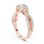 E Color Round VVS Diamond  Engagement Ring