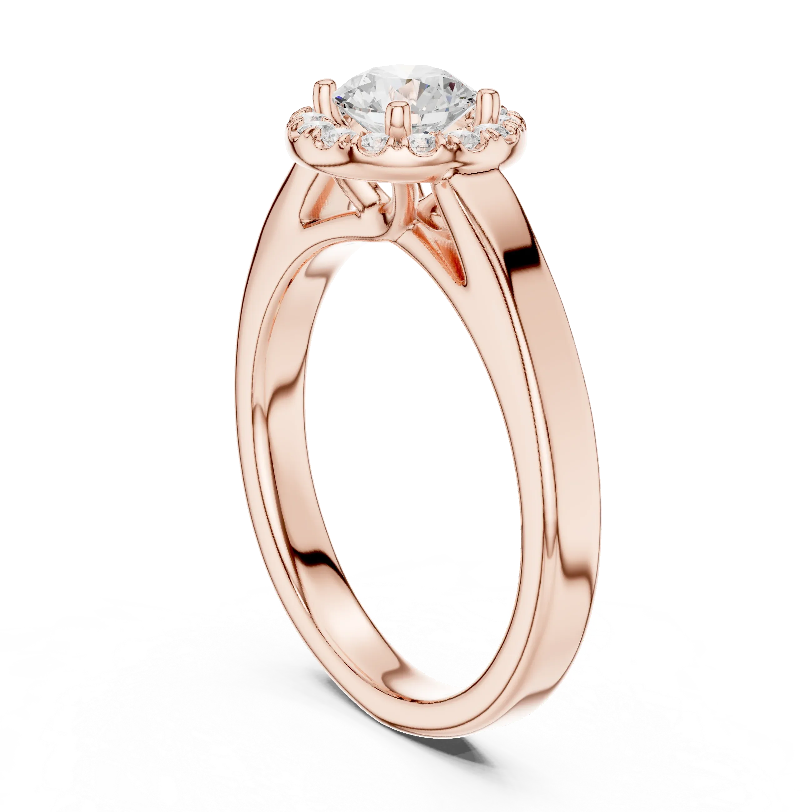 F Color Moissanite Round  Anniversary Ring