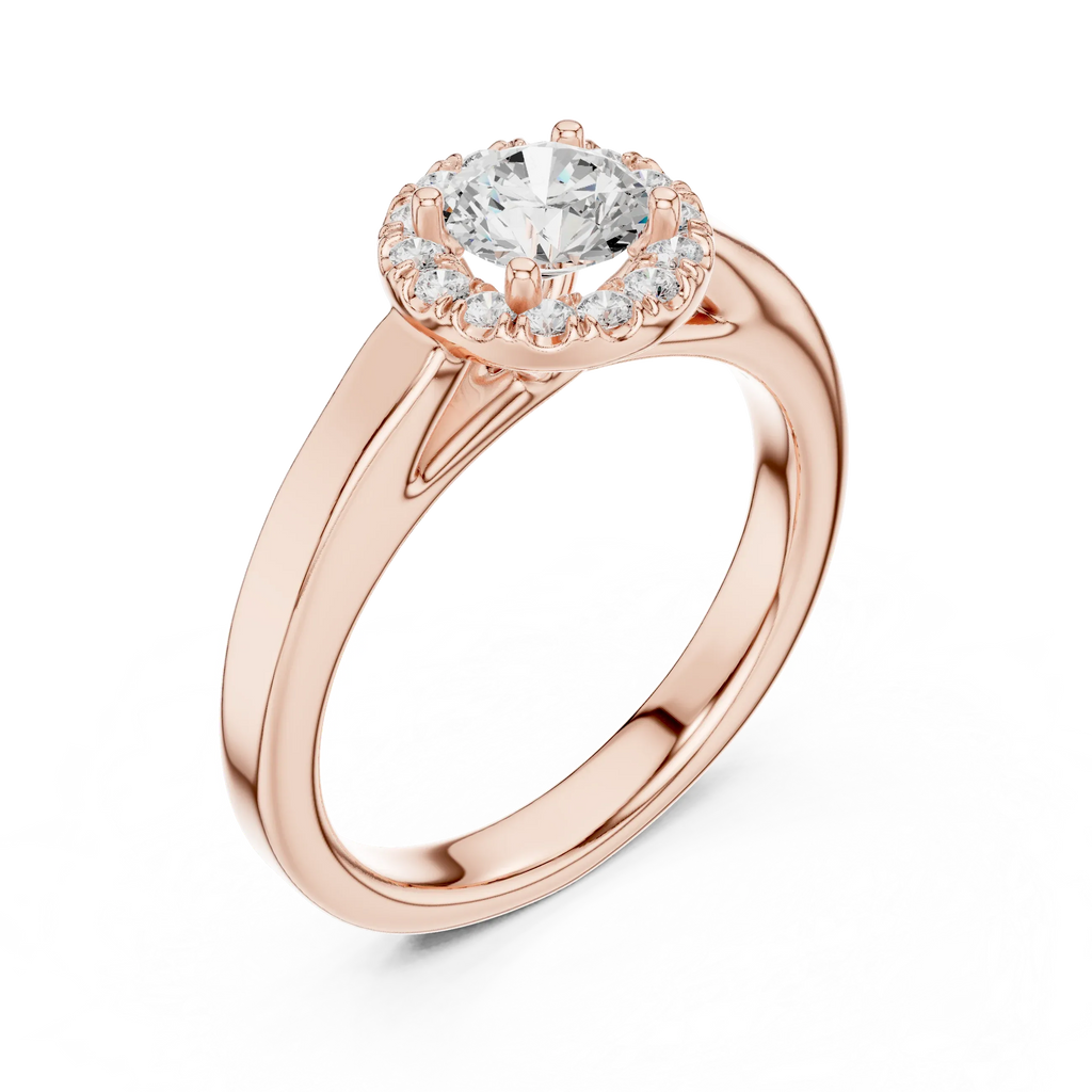 F Color Moissanite Round  Anniversary Ring