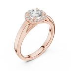 F Color Moissanite Round  Anniversary Ring