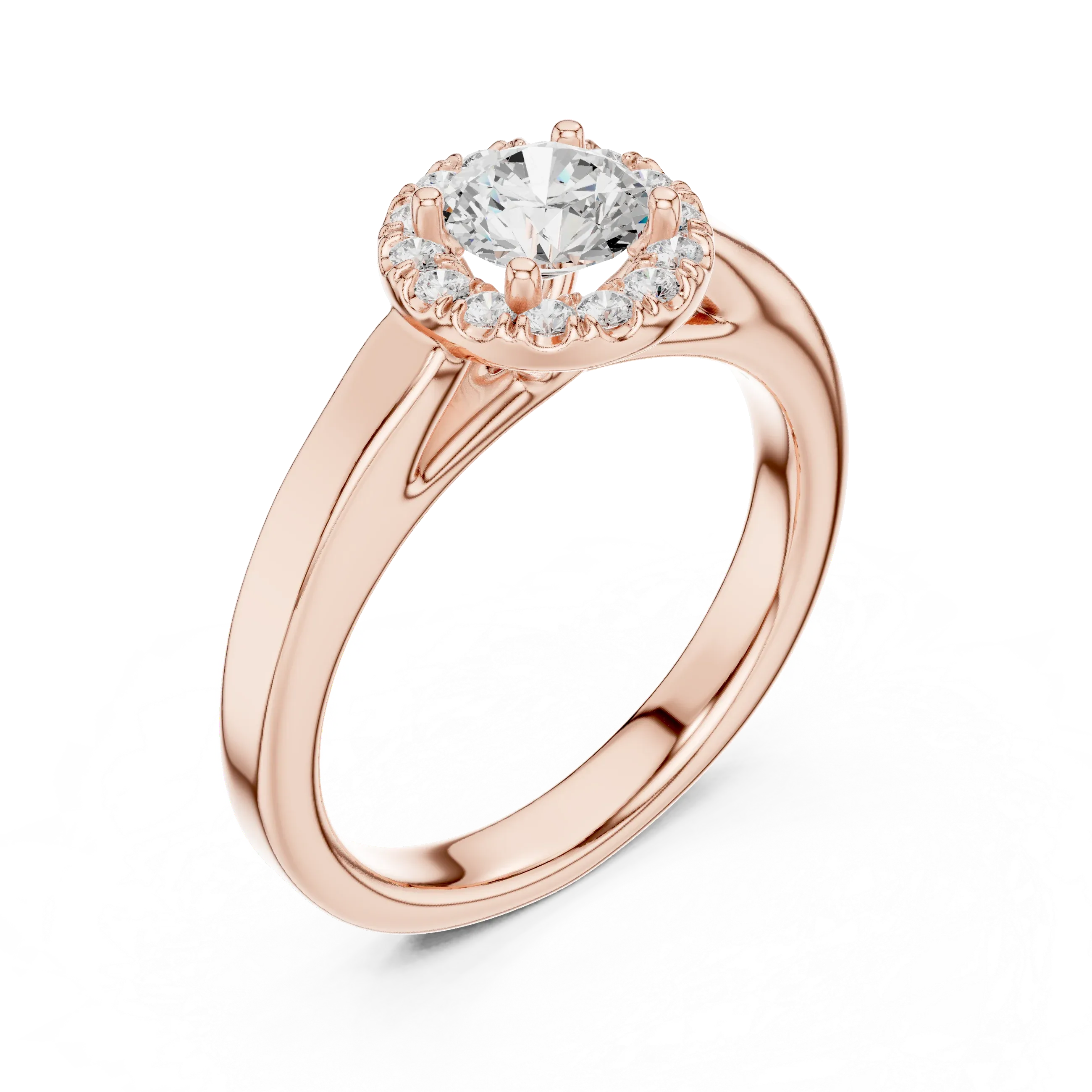 F Color Moissanite Round  Anniversary Ring