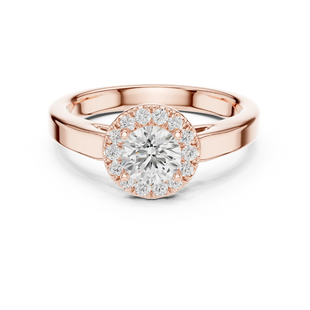 F Color Moissanite Round  Anniversary Ring