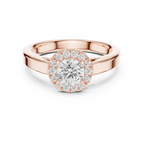 F Color Moissanite Round  Anniversary Ring