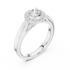 F Color Moissanite Round  Anniversary Ring