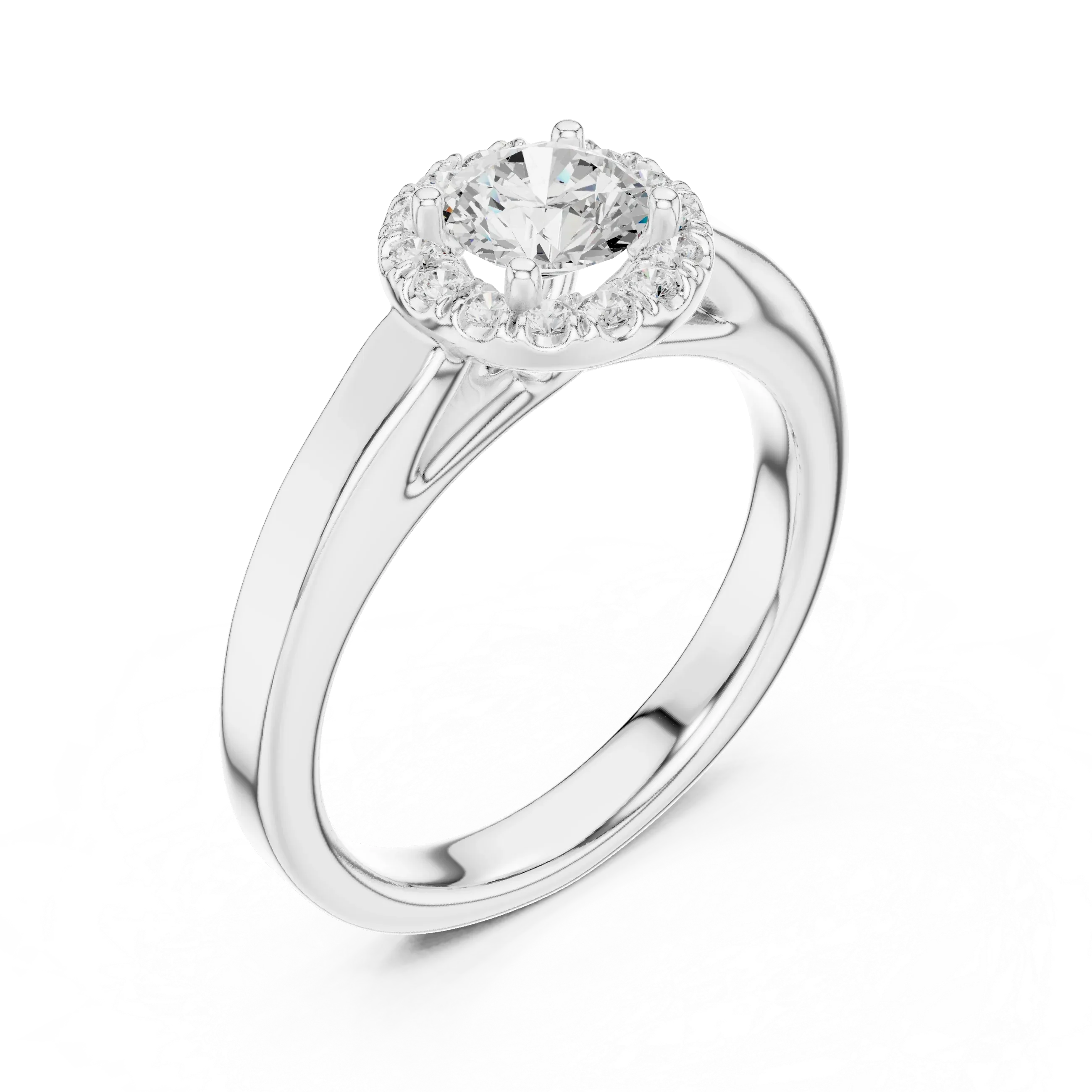 F Color Moissanite Round  Anniversary Ring