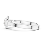 F Color Moissanite Round  Anniversary Ring