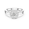 F Color Moissanite Round  Anniversary Ring