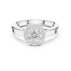 F Color Moissanite Round  Anniversary Ring