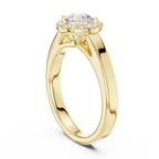 F Color Moissanite Round  Anniversary Ring