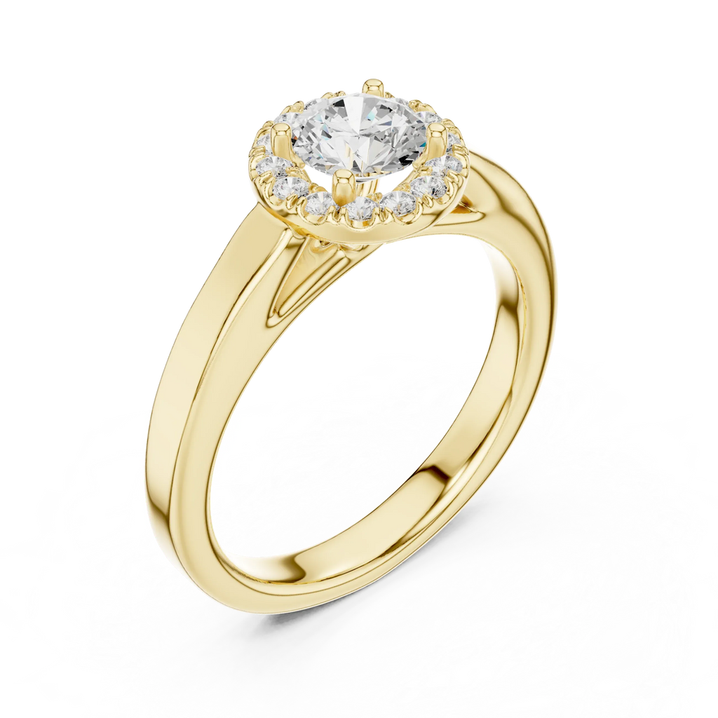 F Color Moissanite Round  Anniversary Ring