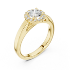 F Color Moissanite Round  Anniversary Ring