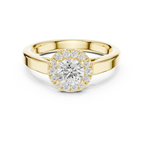 F Color Moissanite Round  Anniversary Ring