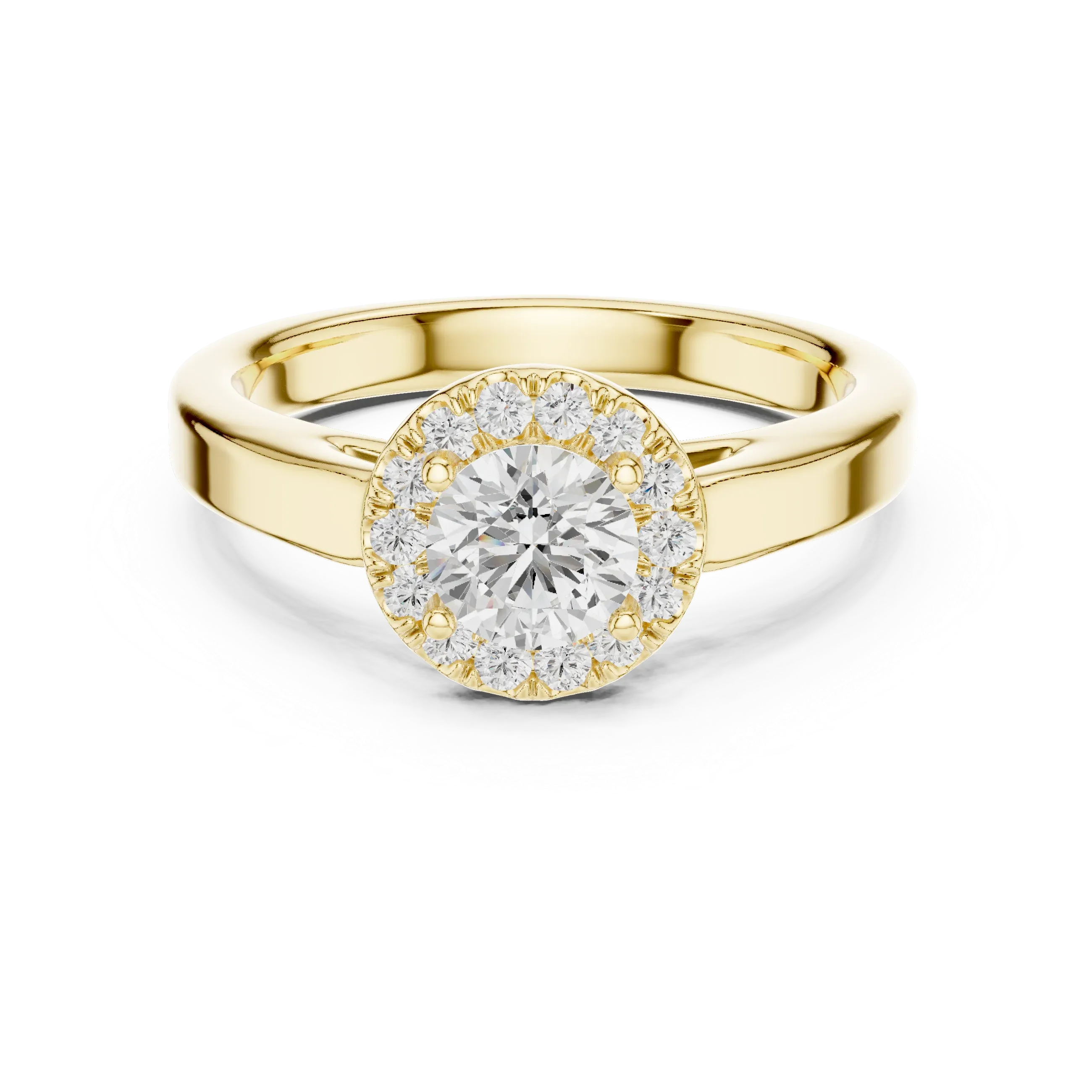F Color Moissanite Round  Anniversary Ring