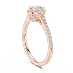 Round Lab Grown Diamond Floating Setting D Color VVS
