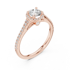 Round Lab Grown Diamond Floating Setting D Color VVS