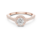 Round Lab Grown Diamond Floating Setting D Color VVS