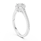 Round Lab Grown Diamond Floating Setting D Color VVS