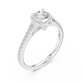 Round Lab Grown Diamond Floating Setting D Color VVS