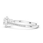 Round Lab Grown Diamond Floating Setting D Color VVS