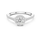 Round Lab Grown Diamond Floating Setting D Color VVS