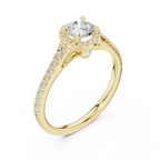 Round Lab Grown Diamond Floating Setting D Color VVS