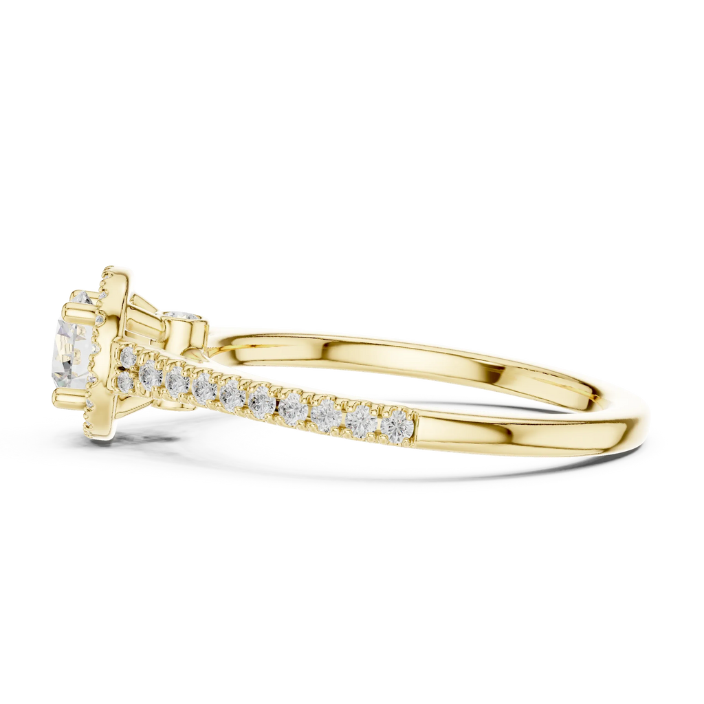 Round Lab Grown Diamond Floating Setting D Color VVS