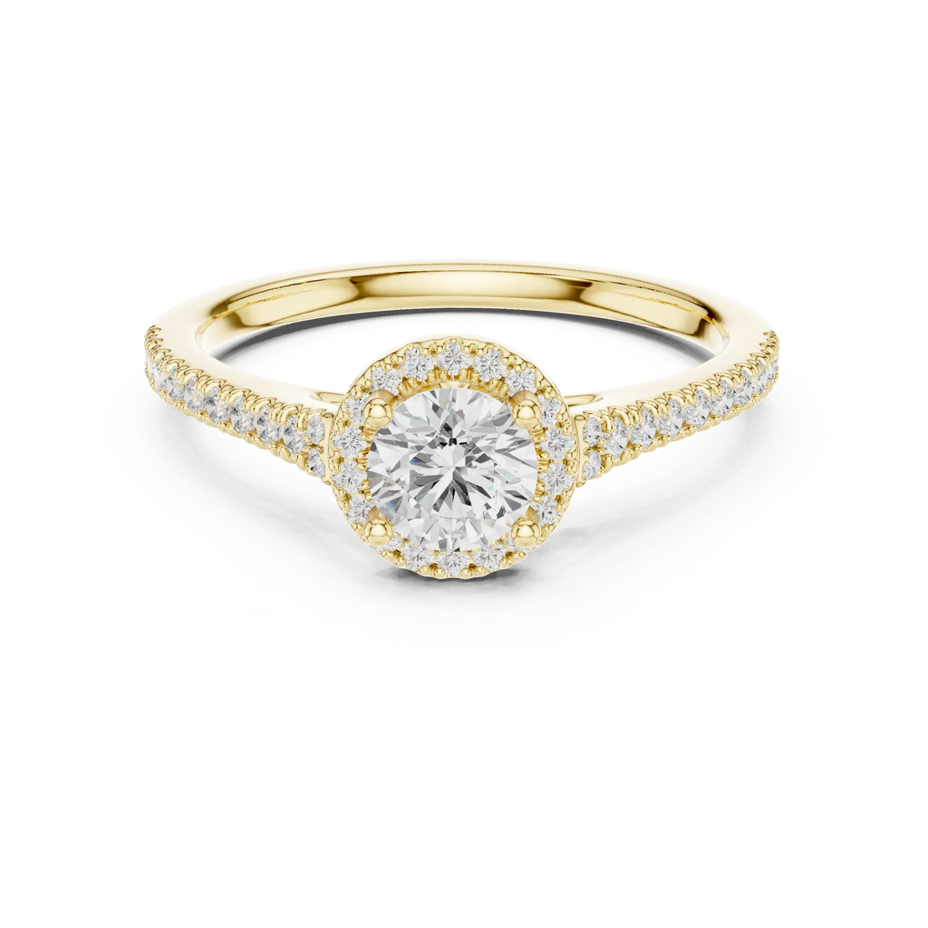 Round Lab Grown Diamond Floating Setting D Color VVS