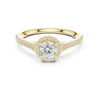 Round Lab Grown Diamond Floating Setting D Color VVS
