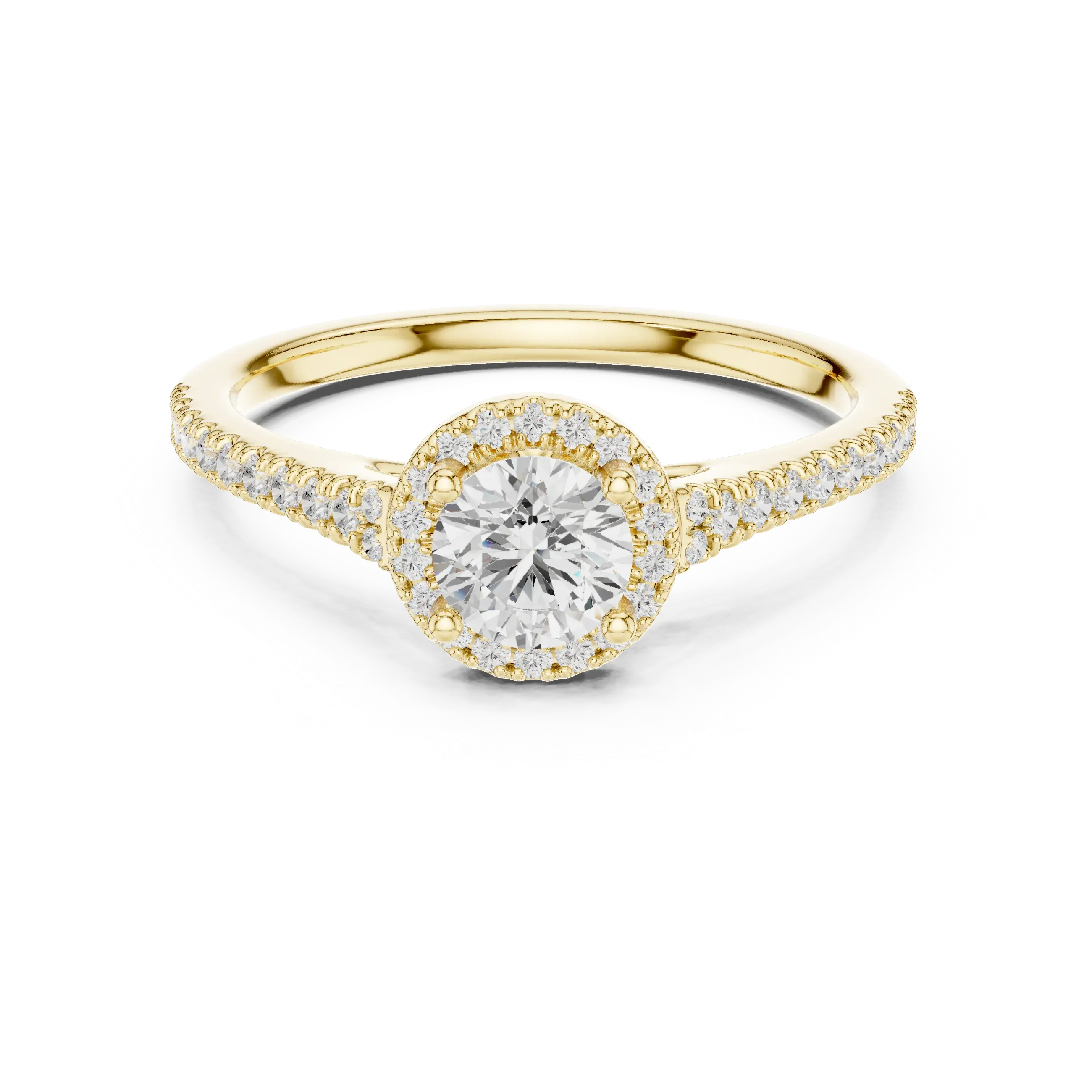 Round Lab Grown Diamond Floating Setting D Color VVS
