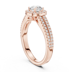 D Color Round Moissanite  Bridal Ring