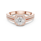 D Color Round Moissanite  Bridal Ring